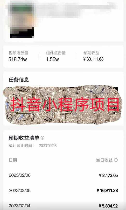 图片[2]-D1G馆长2023年收费990的抖音小程序变现新玩法，单号轻松日入200+-鸿昇发网课