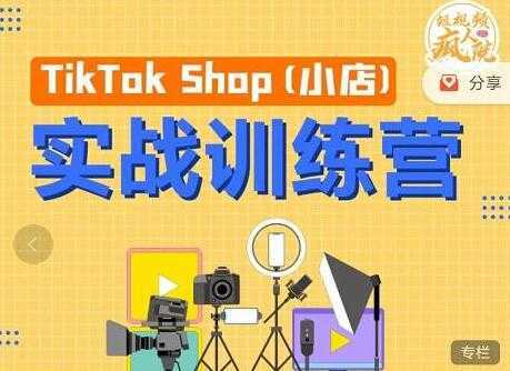 疯人院《TIKTOK SHOP小店实战训练营》海外小店带货，从0到1掌握TK小店运营-鸿昇发网课