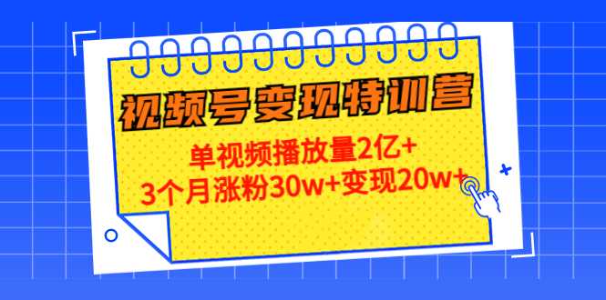 21天视频号变现特训营:单视频播放量2亿+3个月涨粉30w+变现20w+(第14期)-鸿昇发网课