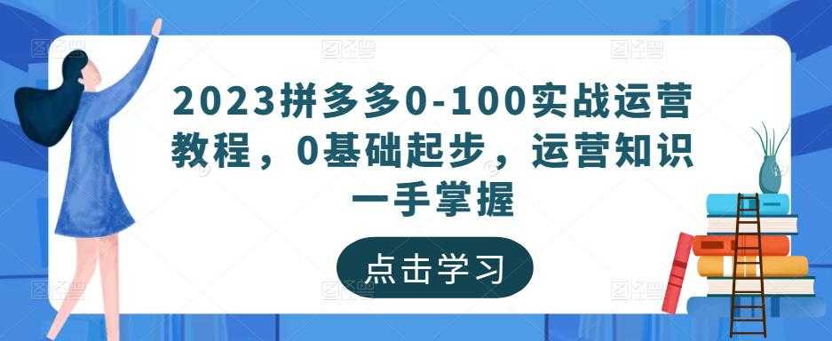 2023拼多多0-100实战运营教程，0基础起步，运营知识一手掌握-鸿昇发网课