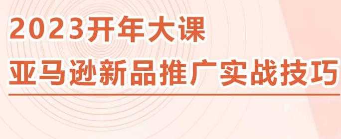 2023亚马逊新品推广实战技巧，线下百万美金课程的精简版，简单粗暴可复制，实操性强的推广手段-鸿昇发网课